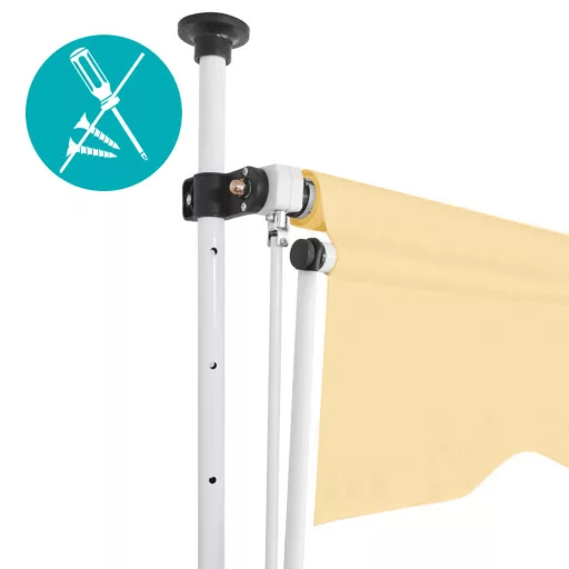 Tenda avvolgibile regolabile per balcone o terrazza - Poliestere impermeabile, 250x120cm