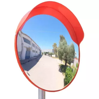   Specchio Convesso da Traffico Esterno 77 cm - Policarbonato Impermeabile con Parasole e Protezione dalla Pioggia