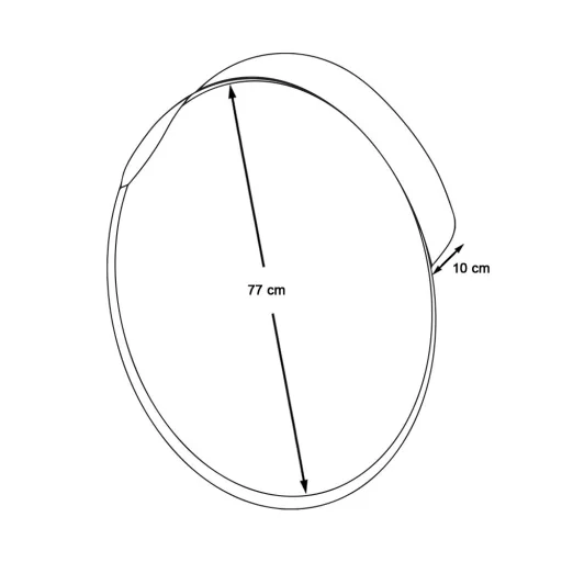 Specchio Convesso da Traffico Esterno 77 cm - Policarbonato Impermeabile con Parasole e Protezione dalla Pioggia