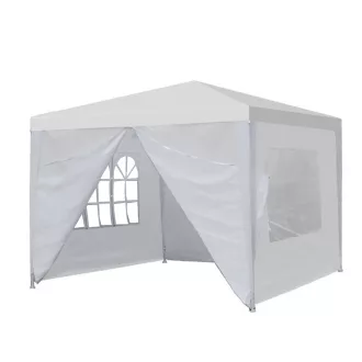   Tenda da festa bianca con pareti laterali - dimensione 3x3 metri, facile da montare