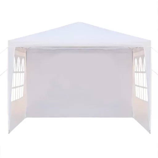 Tenda da festa bianca con pareti laterali - dimensione 3x3 metri, facile da montare