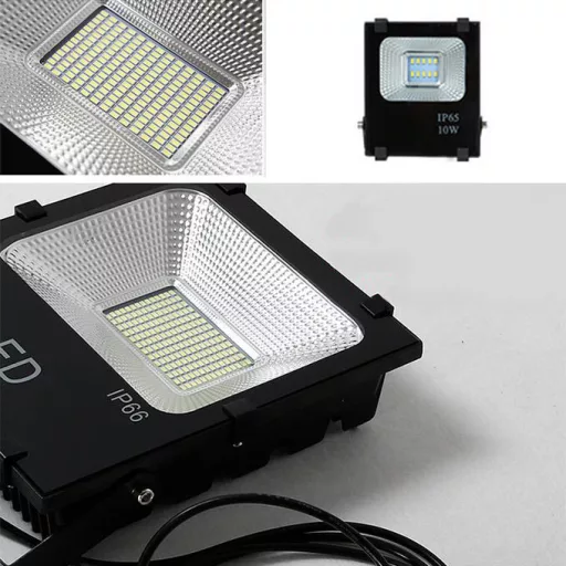 Faro LED Solare con Telecomando - 20W, Impermeabile IP65, Cavo da 5m
