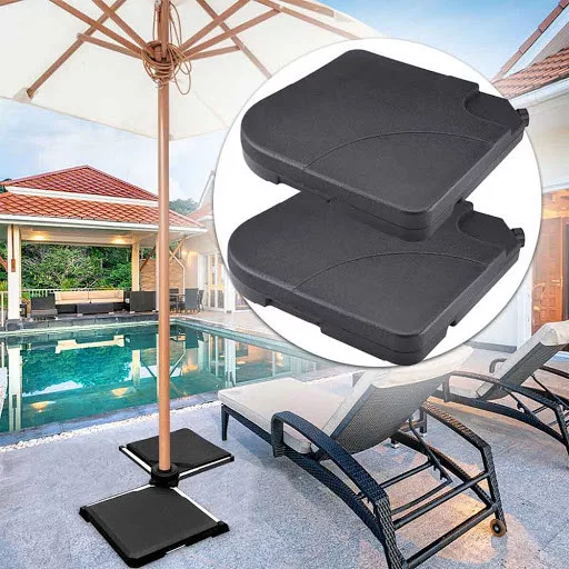 Base per ombrello riempibile 2-Pack - Impermeabile, Resistente alle intemperie, Capacità di 20 kg