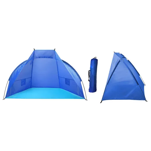 Tenda Mezza Blu per Spiaggia e Picnic - Facile da Montare, Adatta alle Famiglie