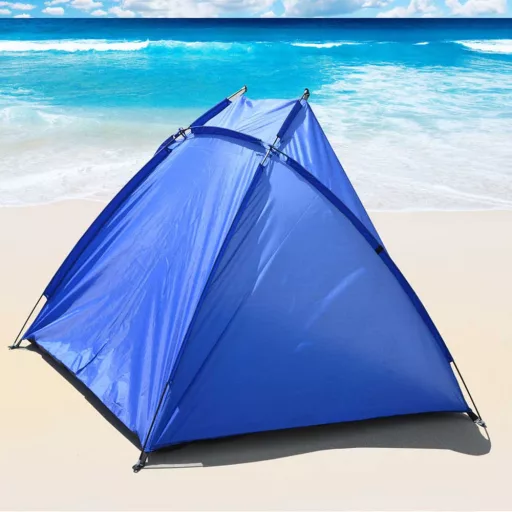 Tenda Mezza Blu per Spiaggia e Picnic - Facile da Montare, Adatta alle Famiglie