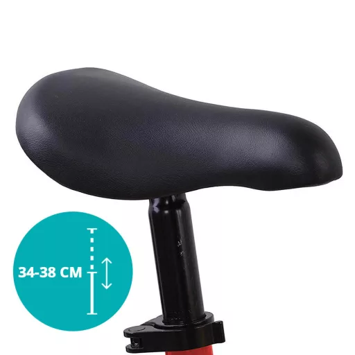 Bicicletta equilibrio rossa regolabile per bambini - Leggera, Confortevole e Durevole