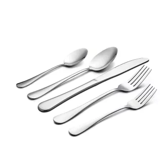   Set di posate in acciaio inossidabile da 84 pezzi per 12 persone con scatola regalo - opzioni argento e argento-oro