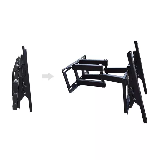 Supporto a muro inclinabile e girevole regolabile per TV e monitor da 26-65", compatibile VESA, capacità di 40 kg