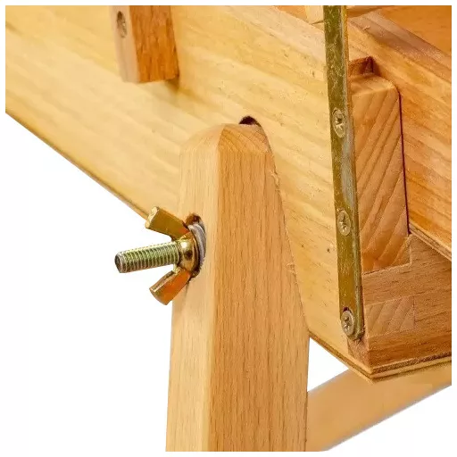 Cavalletto in legno portatile con altezza regolabile e tracolla