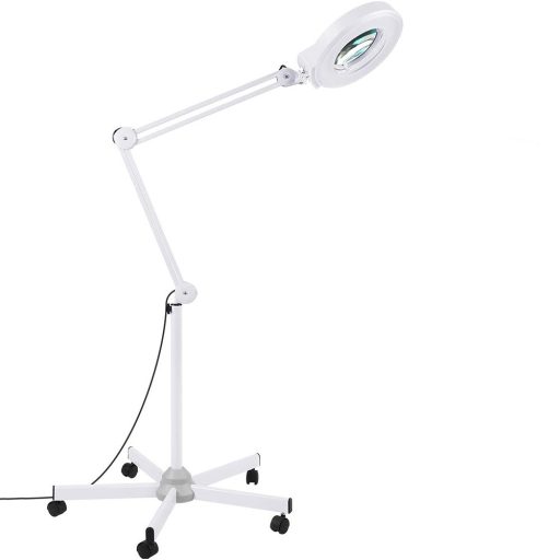 Supporto cosmetico ingranditore a LED con altezza regolabile e ruote