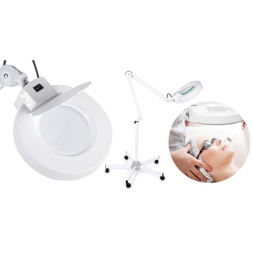 Supporto cosmetico ingranditore a LED con altezza regolabile e ruote