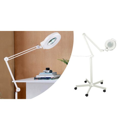 Supporto cosmetico ingranditore a LED con altezza regolabile e ruote