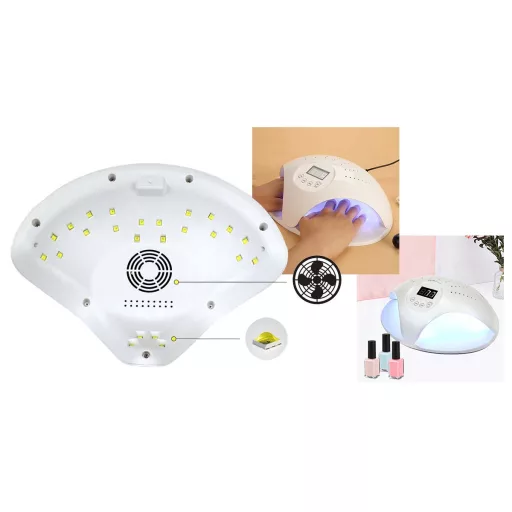 Lampada UV a 24 LED - Asciugatrice per unghie professionale da 48W con timer e design ergonomico