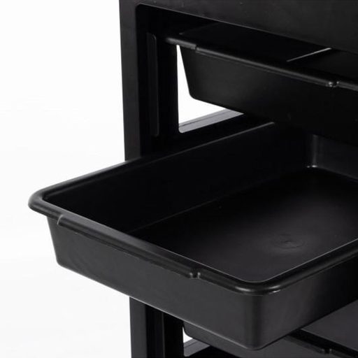 Carrello per parrucchieri a 5 cassetti con supporto per phon e ciotola per mescolare