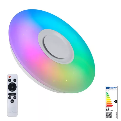 Lampada a soffitto LED con cambio colore e telecomando con funzione musicale