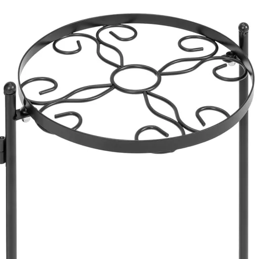 Supporto per piante in metallo resistente per 5 vasi, design espandibile