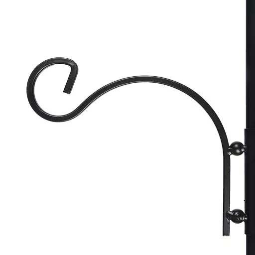 Feeder per uccelli in metallo alto 230 cm con 4 ganci e 2 ciotole