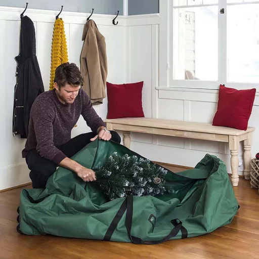 Borsa di stoccaggio grande con ruote, 150x62x50 cm, 3 ruote, ideale per alberi di Natale artificiali