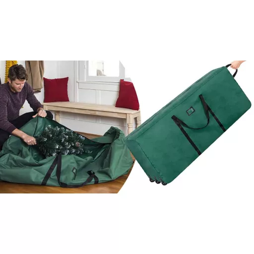 Borsa di stoccaggio grande con ruote, 150x62x50 cm, 3 ruote, ideale per alberi di Natale artificiali
