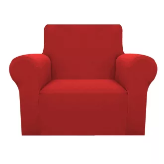   Copertura elastica rossa per divano e poltrona per mobili da 90-140 cm