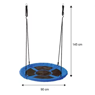   Altalena a nido regolabile 90 cm per uso interno ed esterno, capacità 100 kg
