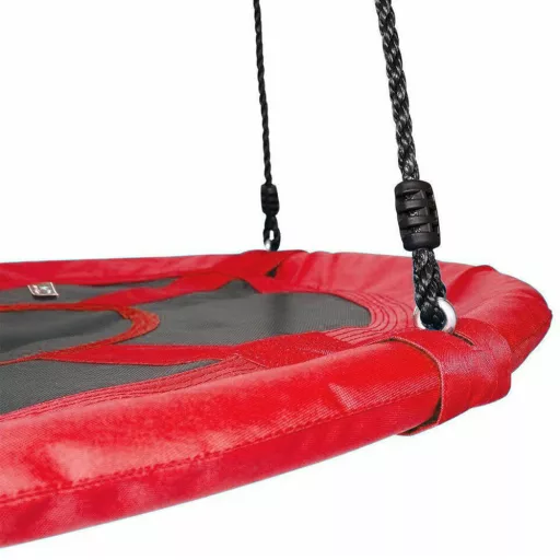 Altalena a nido regolabile 90 cm per uso interno ed esterno, rossa