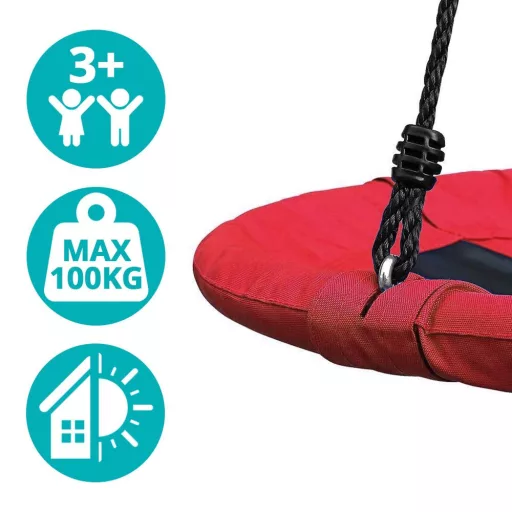 Altalena a nido regolabile 110 cm per bambini - Uso interno/esterno, capacità 100 kg
