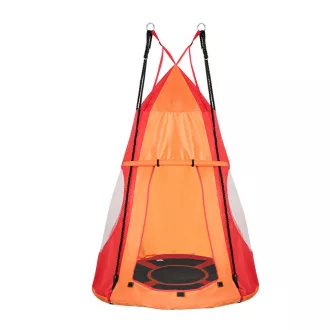   Altalena a nido 110 cm con tenda - Altezza regolabile, uso interno/esterno