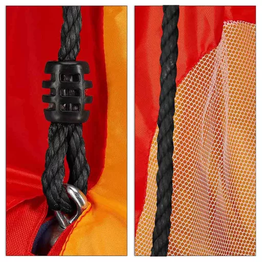 Altalena a nido 110 cm con tenda - Altezza regolabile, uso interno/esterno