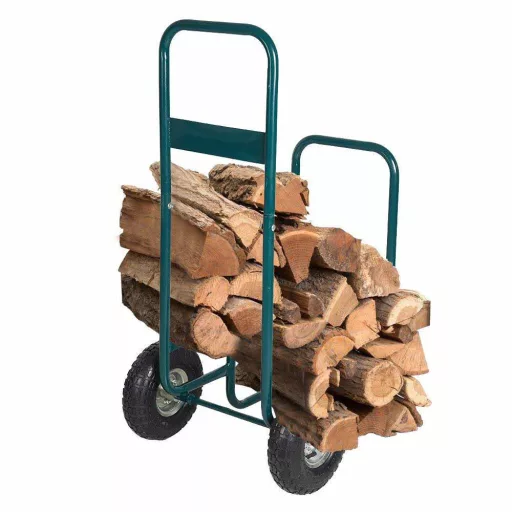 Carrello a mano in metallo resistente con ruote in gomma gonfiabili - capacità di 100 kg