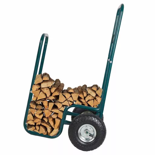 Carrello a mano in metallo resistente con ruote in gomma gonfiabili - capacità di 100 kg