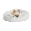 Letto per animali domestici in morbido peluche per cani e gatti - 80 cm, con copertura removibile, grigio