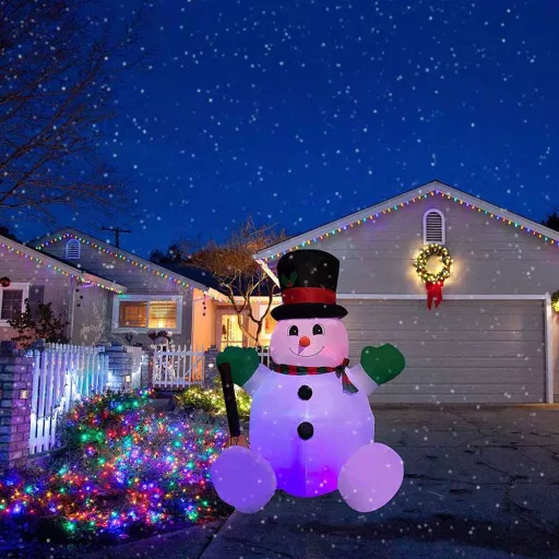 Pupazzo di neve gonfiabile da 150 cm con luci LED