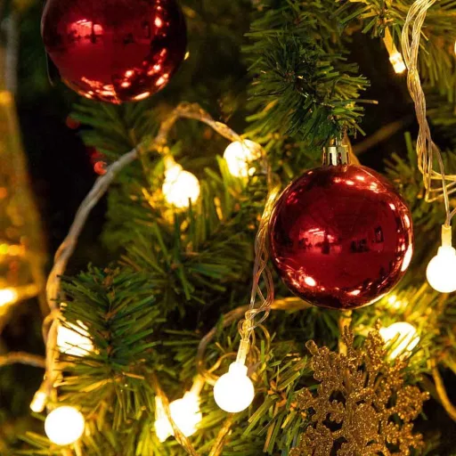 Set di decorazioni per albero di Natale da 112 pezzi in rosso - Decorazione elegante e festosa