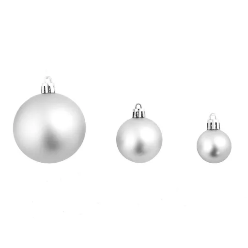 Set di decorazioni per albero di Natale da 112 pezzi in argento - Decorazioni eleganti e festive
