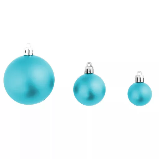 Set di decorazioni per albero di Natale da 112 pezzi in turchese - Decorazione elegante e festosa