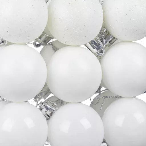 Set di decorazioni per albero di Natale da 112 pezzi con palline opache, lucide e glitterate