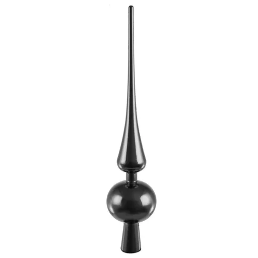 Set di decorazioni natalizie nere da 112 pezzi con palline opache, lucide e brillanti