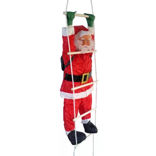 Decorazione di Babbo Natale arrampicatore - 120 cm impermeabile per decorazioni natalizie interne/esterne