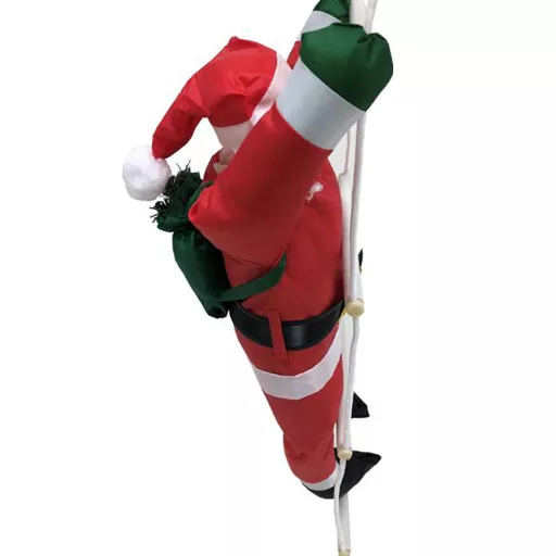 Decorazione di Babbo Natale arrampicatore - 120 cm impermeabile per decorazioni natalizie interne/esterne