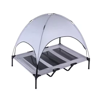   Letto per animali elevato con tettuccio - Taglia XL, ventilato e portatile