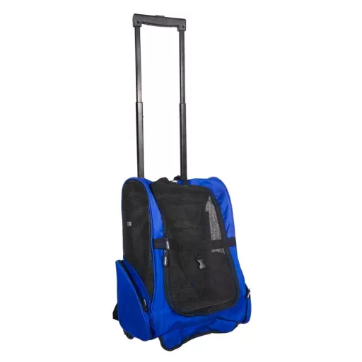 Zaino per animali 2-in-1 con ruote - Design in rete resistente, capacità di 15 kg