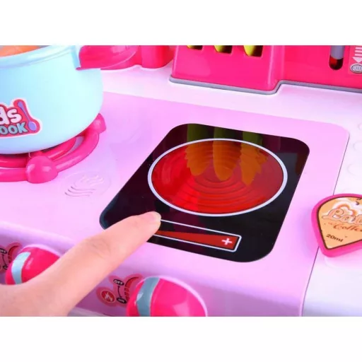 Set di cucina interattivo per bambini con accessori - Rosa