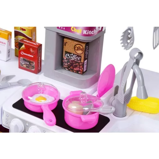 Set di cucina interattivo per bambini con accessori - Rosa