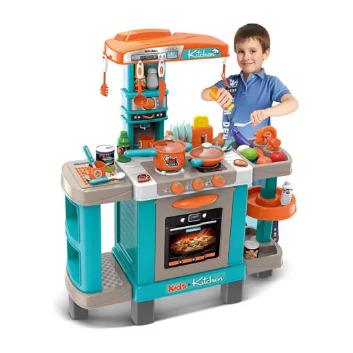 Set da cucina per bambini con funzioni interattive e accessori - Turchese