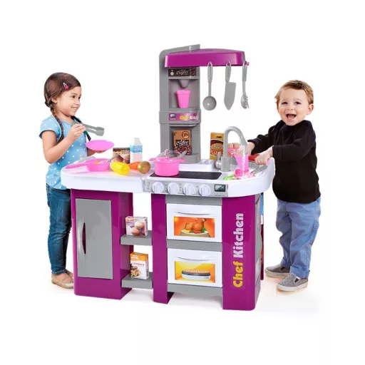Set da cucina per bambini con funzioni interattive e accessori - Viola