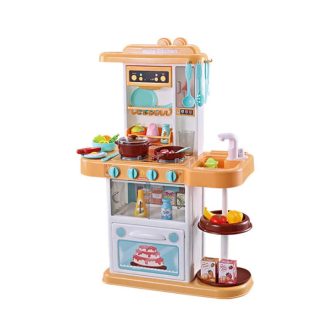   Cucina da gioco beige per bambini con accessori - Esperienza di cucina interattiva