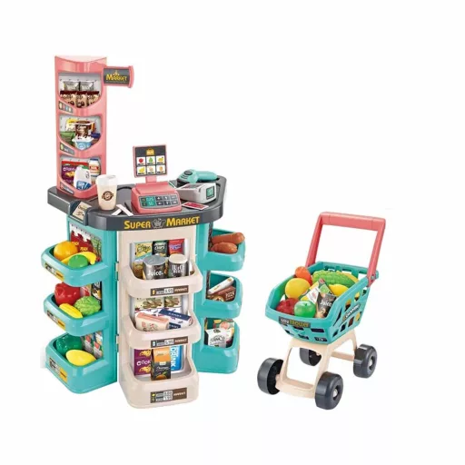 Set di supermercato per bambini da 47 pezzi con accessori realistici