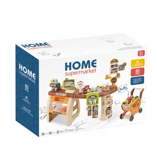 Set di supermercato giocattolo da 65 pezzi con accessori realistici per bambini