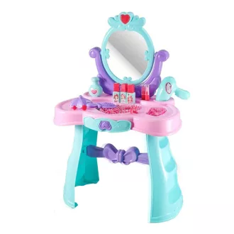   Tavolo da trucco per bambini con specchio regolabile e accessori cosmetici